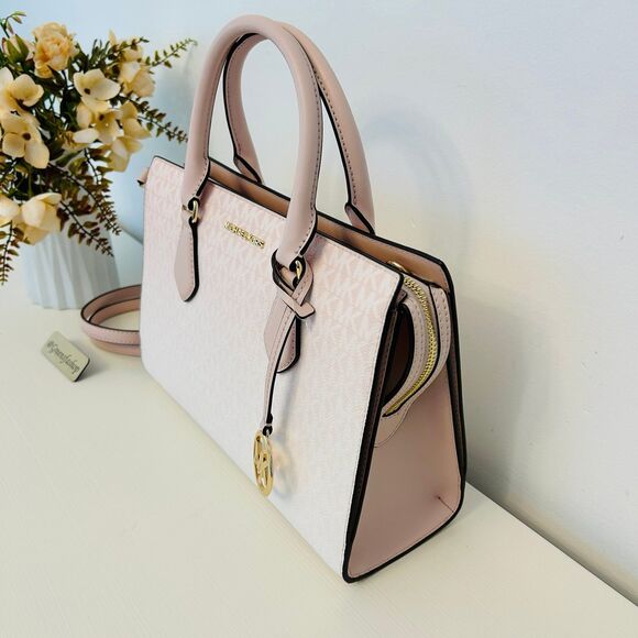 Michael Kors Purse & Wallet Sheila Medium Ombré Signature Satchel Powder Blush - Picture 3 of 12